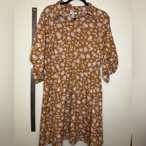 Floral Brown Dress